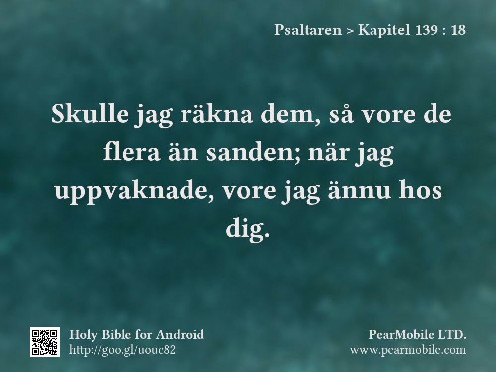 Psaltaren, Kapitel 139:18